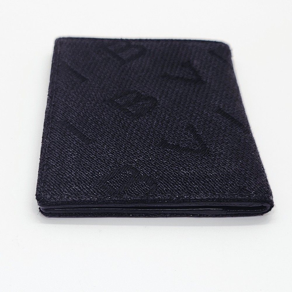 BVLGARI Logomania Canvas Leather Compact Bifold Wallet Cardholder - Picture 4 of 7